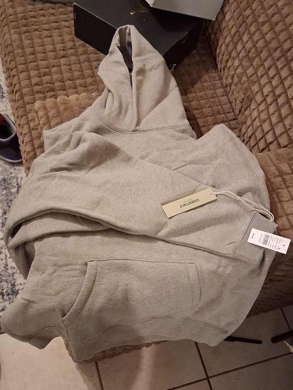 Essentials Heather Gray Pullover Hoodie
